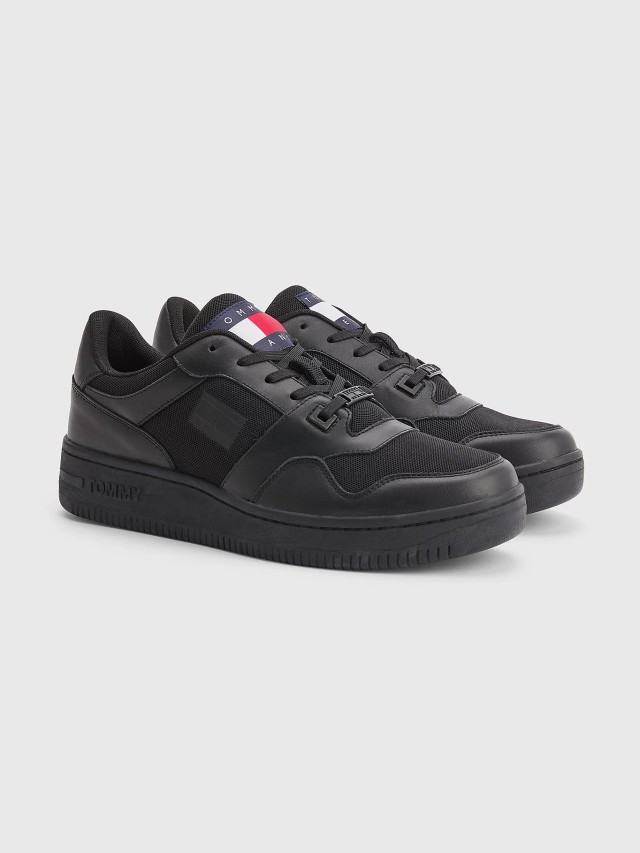 Tommy Hilfiger Tommy Jeans Mix Basket Ανδρικα Sneakers Μαυρα