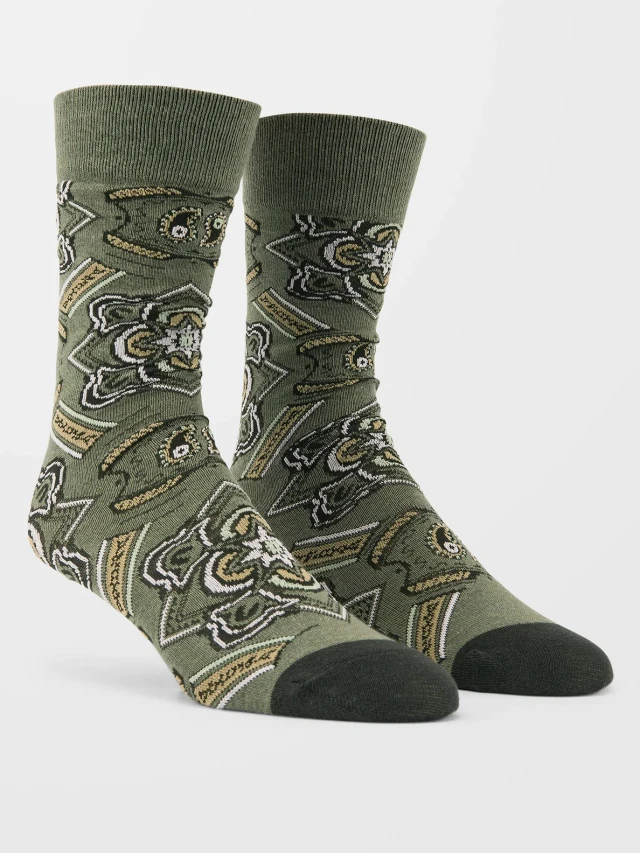 Volcom Fa True Sock Pr Κάλτσες Χακι