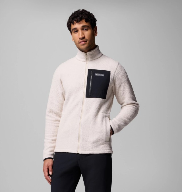 Columbia Jasper Ridge™ Pebbled Full Zip Fleece Ανδρική Ζακέτα Fleece Εκρού