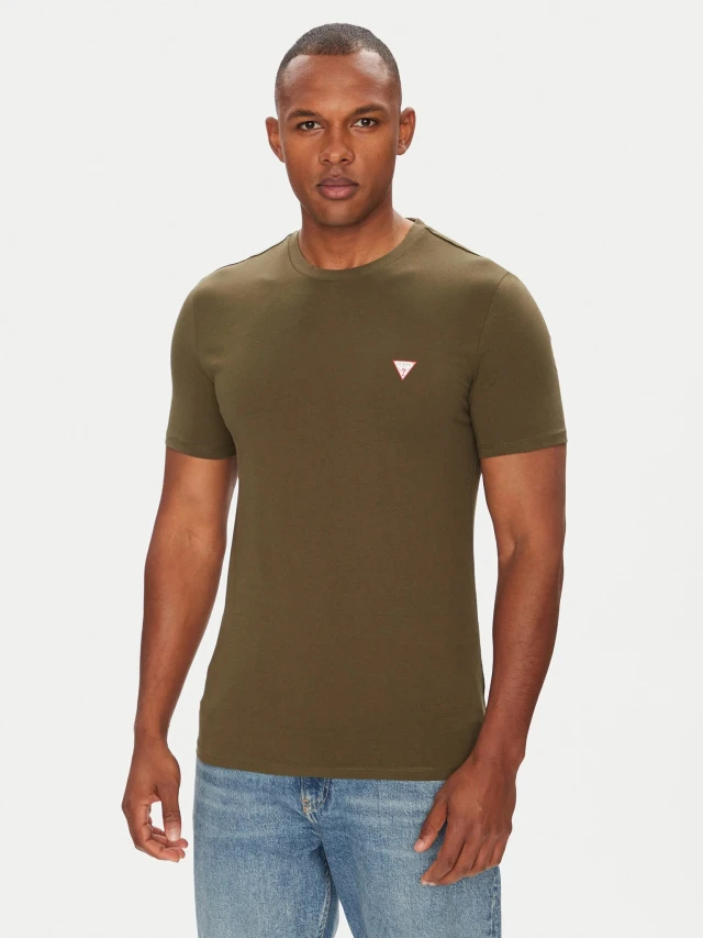 Guess Cn Ss Core Tee Ανδρική Μπλούζα Λαδί
