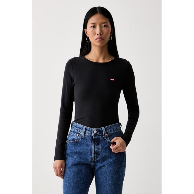 Levis Hayes Ls Tee Blacks Γυναικεία Μπλούζα Μαύρη