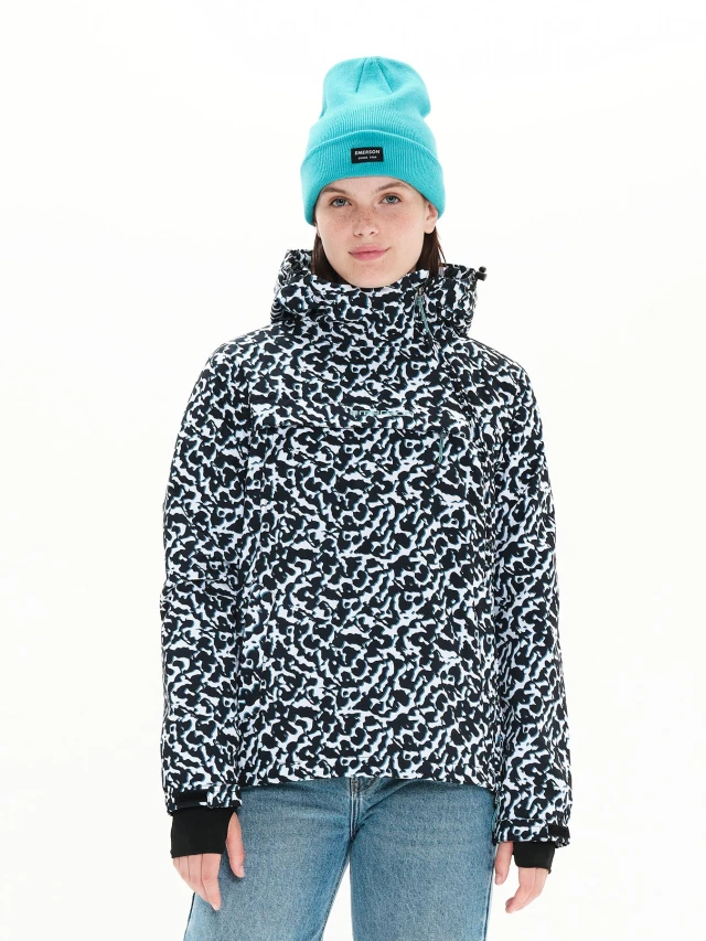 Emerson Womens Pullover Jacket With Hood Γυναικείο Μπουφάν Printed