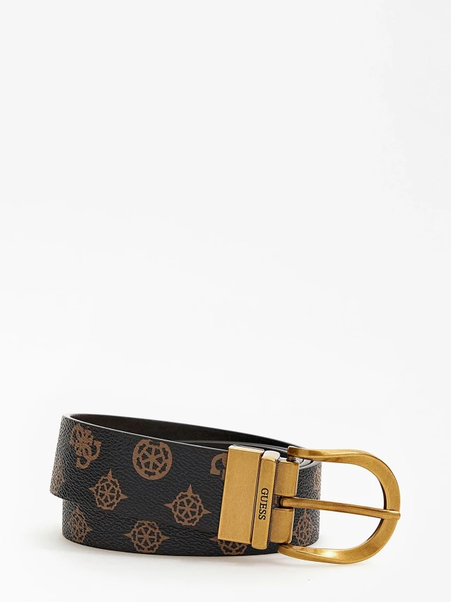 Guess Adjustable & Reversible Belt Γυναικεια Ζωνη Καφε