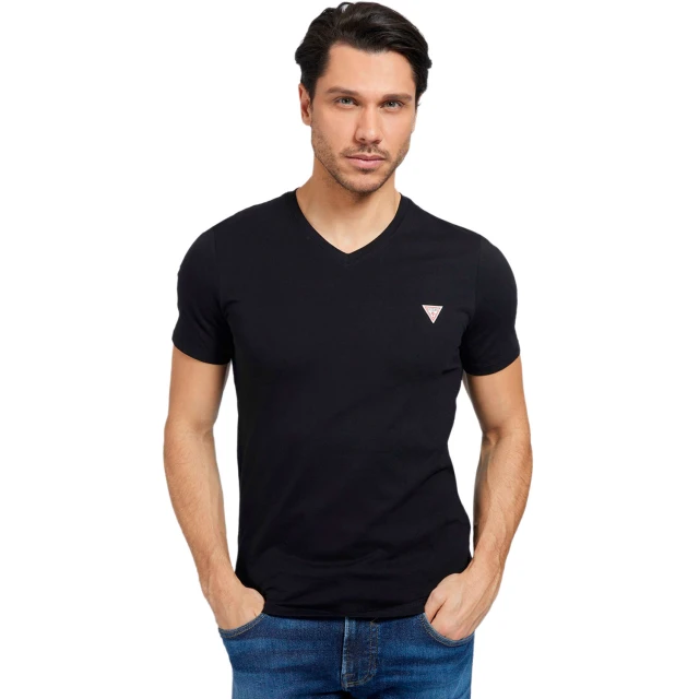 Guess Vn Ss Core Tee Ανδρικη Μπλουζα Μαυρη