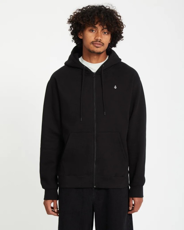 Volcom Single Stone Zip Ανδρική Ζακέτα Φούτερ Μαύρη