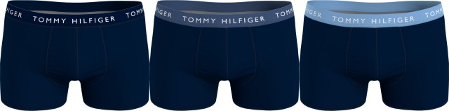 Tommy Hilfiger 3P Trunk Wb Ανδρικα Εσωρουχα Μπλε