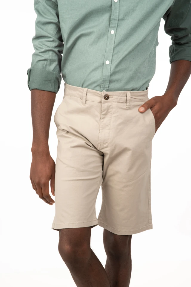 Rebase Chinos Shorts Ανδρικη Βερμουδα Chino Γκρι