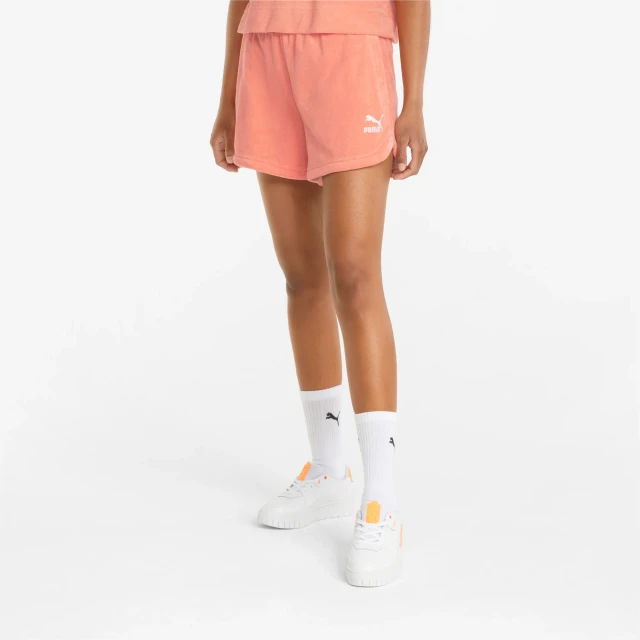 Puma Classics Toweling High Waist Shorts Γυναικειο Σορτσ Ροζ