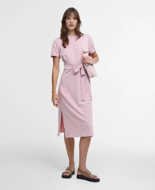 Barbour B.Intl Hadfield Midi Dress Γυναικείο Midi Φόρεμα Μωβ
