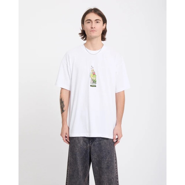 Volcom Acid Frog Lse Sst Ανδρική Μπλούζα Λευκή