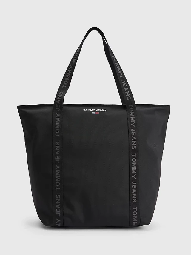 Tommy Hilfiger Tjw Essential Tote Γυναικεια Τσαντα Μαυρη