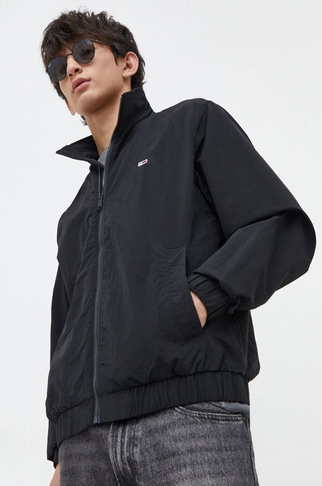 Tommy Hilfiger Tjm Essential Jacket Ext Ανδρικό Μπουφάν Μαύρο