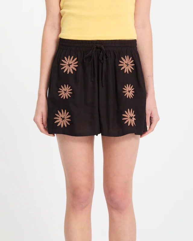 Volcom Emb Midnite Ramble Top Γυναικείο Σορτς Μαύρο