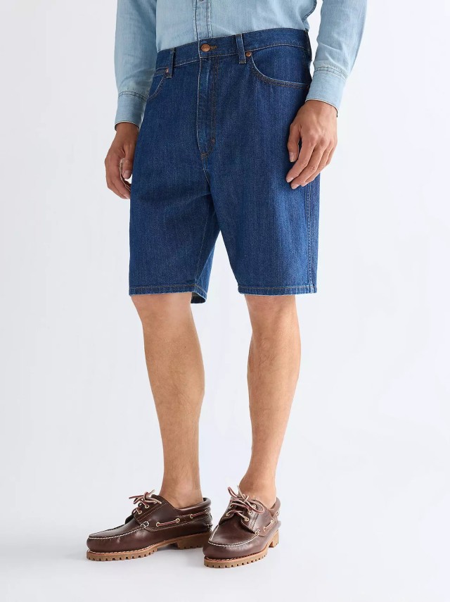 Wrangler Cowboy Shorts Dark Stone Ανδρική Βερμούδα Τζιν Stone Wash