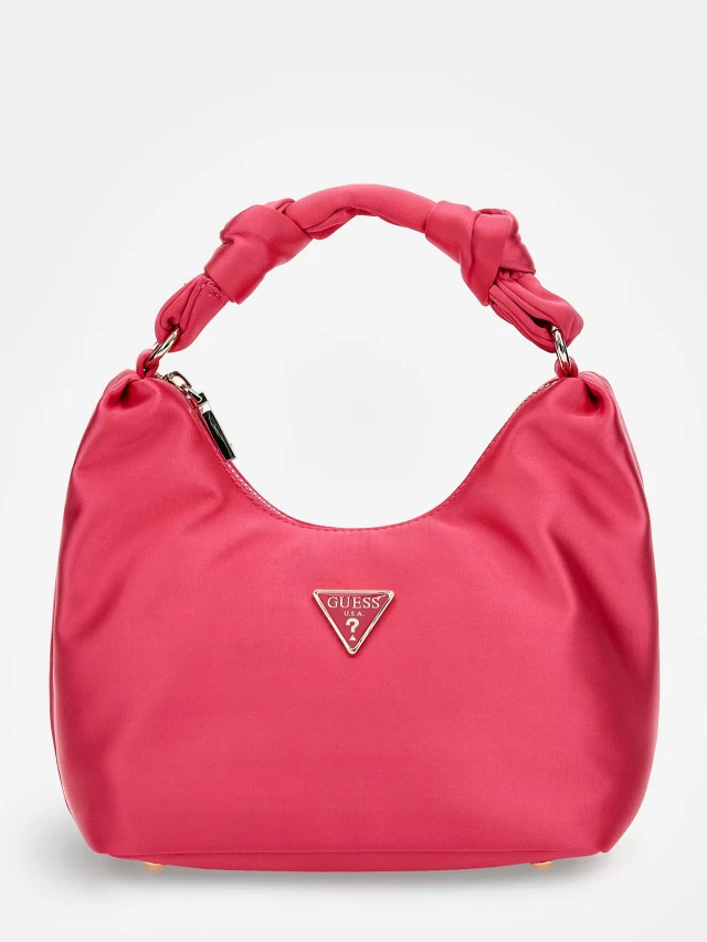 Guess Velina Hobo Γυναικεία Τσάντα Μωβ