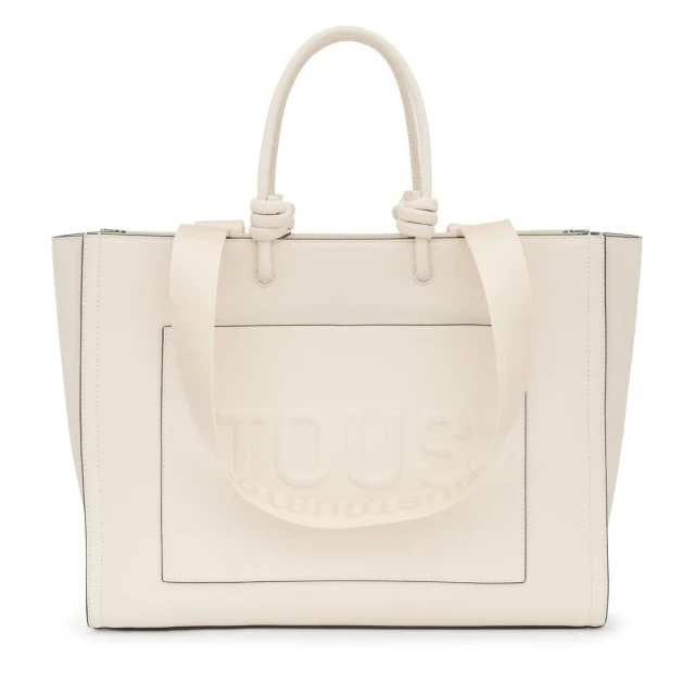 Tous Shopper Xl Amaya Γυναικεία Τσάντα Μπεζ Ανοιχτο