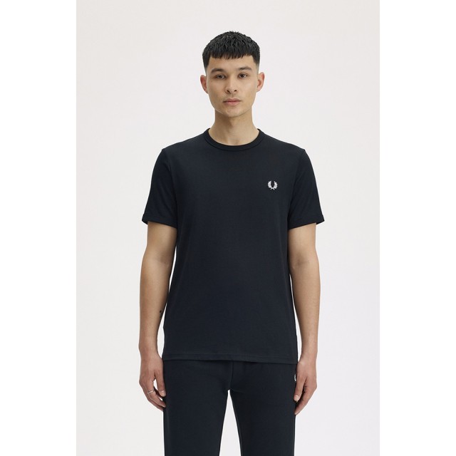 FRED PERRY T.SHIRT Ανδρική Μπλουζα Μαυρη