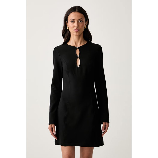 Guess Ls Claudie Mini Dress Γυναικείο Φόρεμα Mini Μαύρο