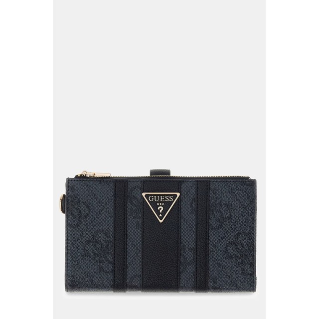 Guess Laurel Ii Slg Dbl Zip Orgnzr Γυναικείο Πορτοφόλι Ανθρακί