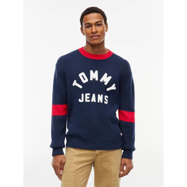 Tommy Hilfiger Tjm Reg New Classics Sweater Ext Ανδρικό Πλεκτό Μπλε