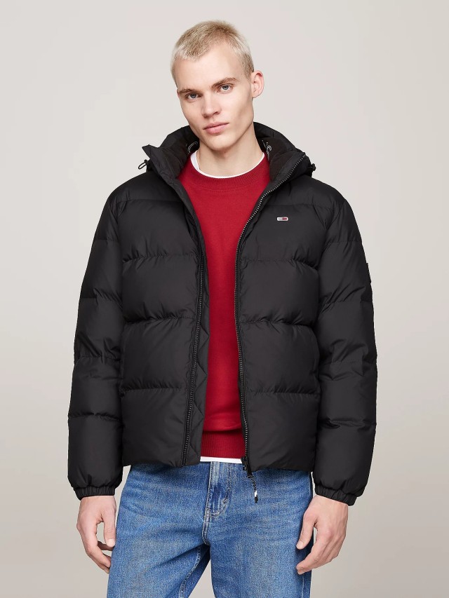 Tommy Hilfiger Tjm Essential Down Jacket Ext Ανδρικό Μπουφάν Μαύρο