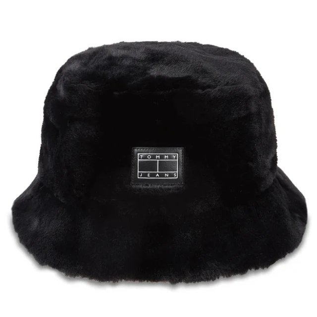 Tommy Hilfiger Tjw Fuzzy Rev. Bucket Hat Γυναικείο Καπέλο Μαύρο