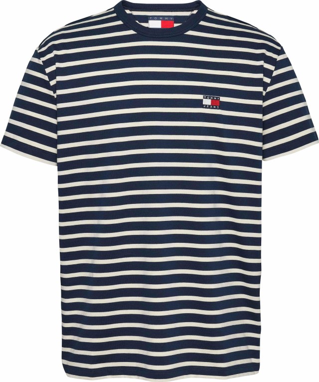 Tommy Hilfiger Tjm Reg Breton Stripe Tee Ανδρική Μπλούζα Ριγέ Μπλε-Ασπρο