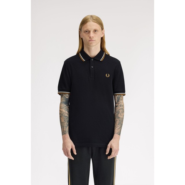Fred Perry Ανδρική Μπλούζα Polo Μαύρη