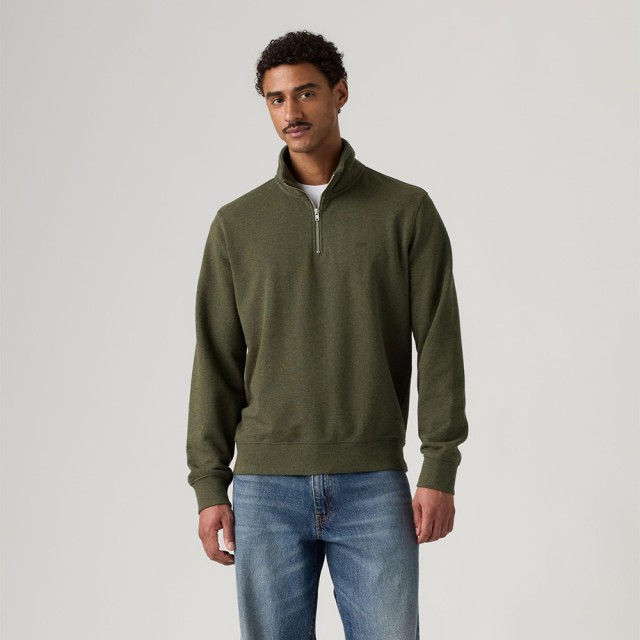 Levis Original Hm 1/4 Zip Blacks Ανδρικό Φούτερ Πράσινο