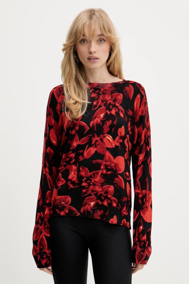 Desigual Jers_Lund Γυναικείο Πλεκτό Multi Μαύρο