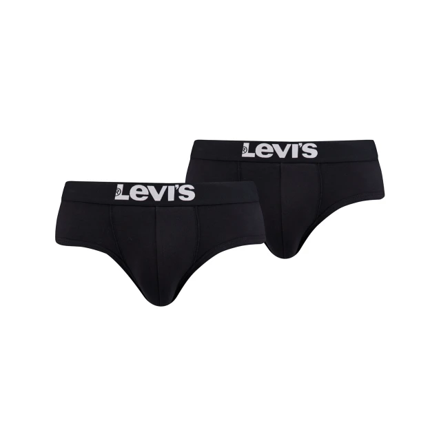 Levis Men Solid Basic Brief 2P Ανδρικα Εσωρουχα Μαυρα