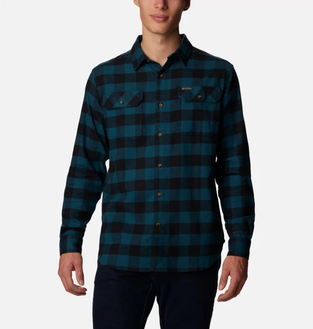 Columbia Flare Gun™ Stretch Flannel Ανδρικό Πουκάμισο Πετρόλ Καρό