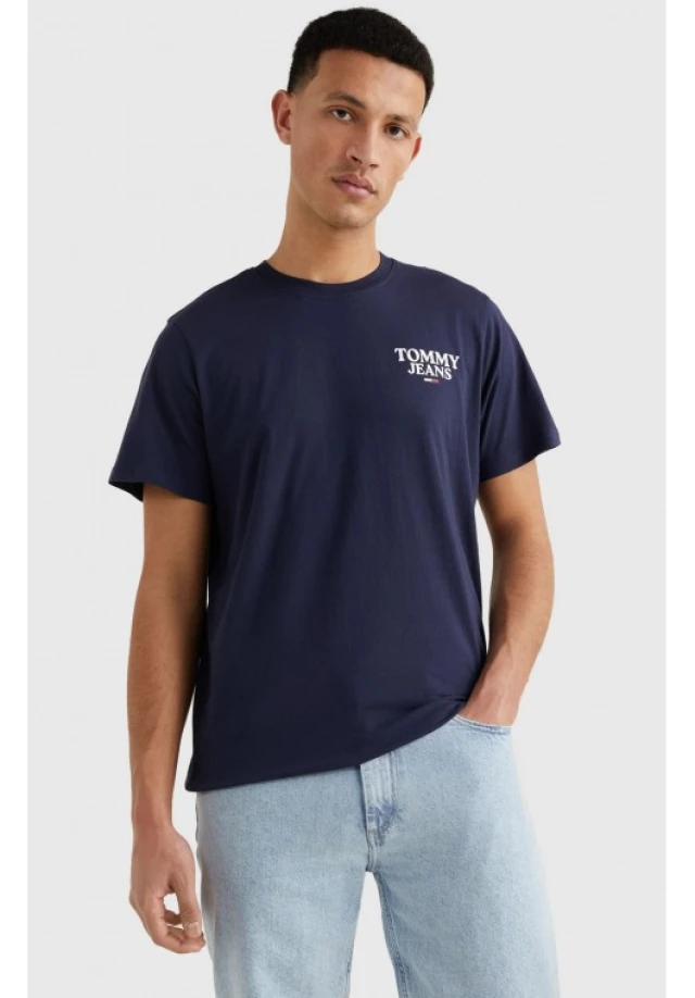 Tommy Hilfiger Tjm Chest Entry Logo Tee Ανδρικη Μπλουζα Μπλε