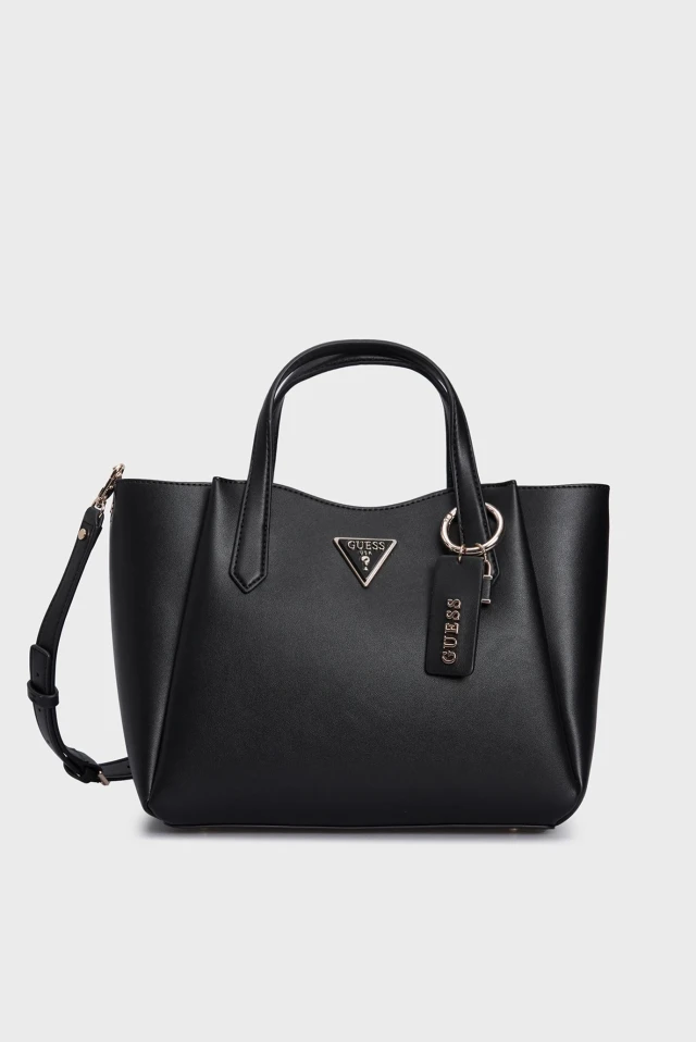 Guess Iwona Girlfriend Satchel Γυναικεία Τσάντα Μαύρη