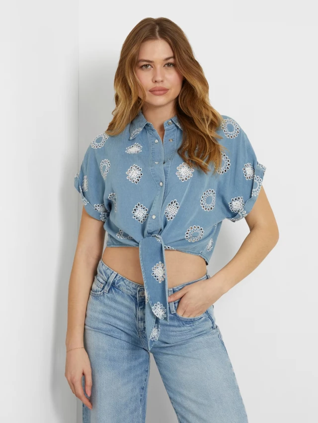 Guess Brigitte Shirt Γυναικείο Πουκάμισο Τζιν