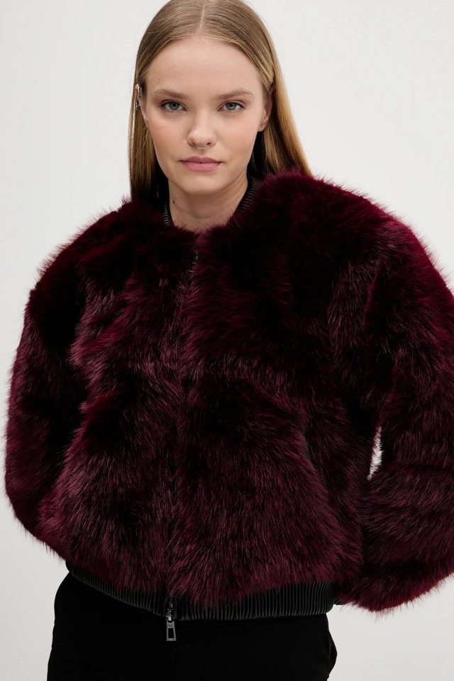 Desigual Chaq_Raspberry Γυναικείο Γουνάκι Μπορντό