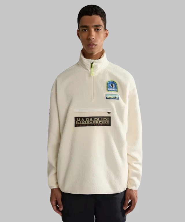 Napapijri T-Mcmurdo Hz White Whisper Ανδρικό Fleece Λευκό