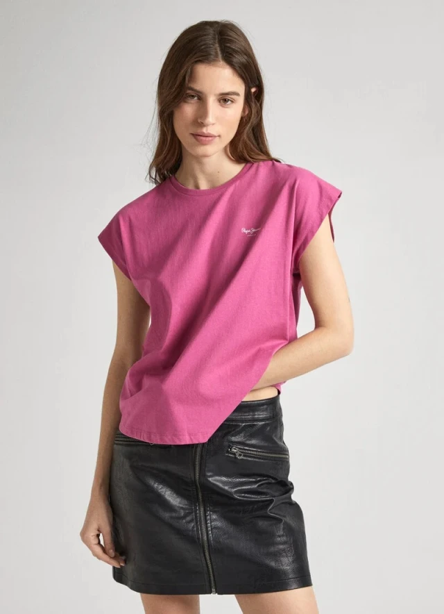Pepe Jeans E2 Drop 2 Lory Γυναικεία Μπλούζα Ροζ