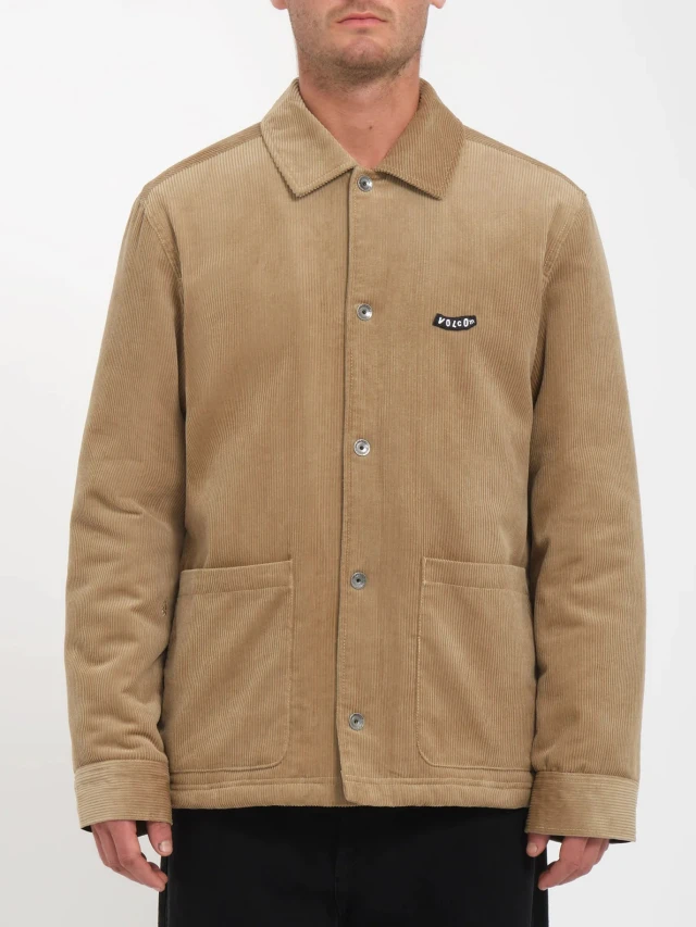 Volcom Fa Benvord Ii Jacket Ανδρικό Μπουφάν Κοτλε Μπεζ