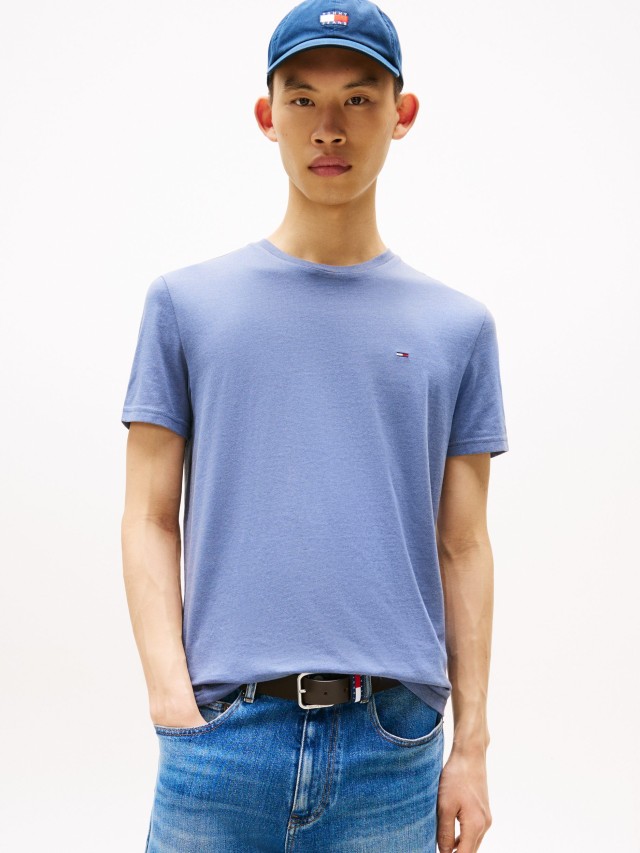 Tommy Hilfiger Tjm Xslim Jersey Tee Ανδρική Μπλούζα Μπλε