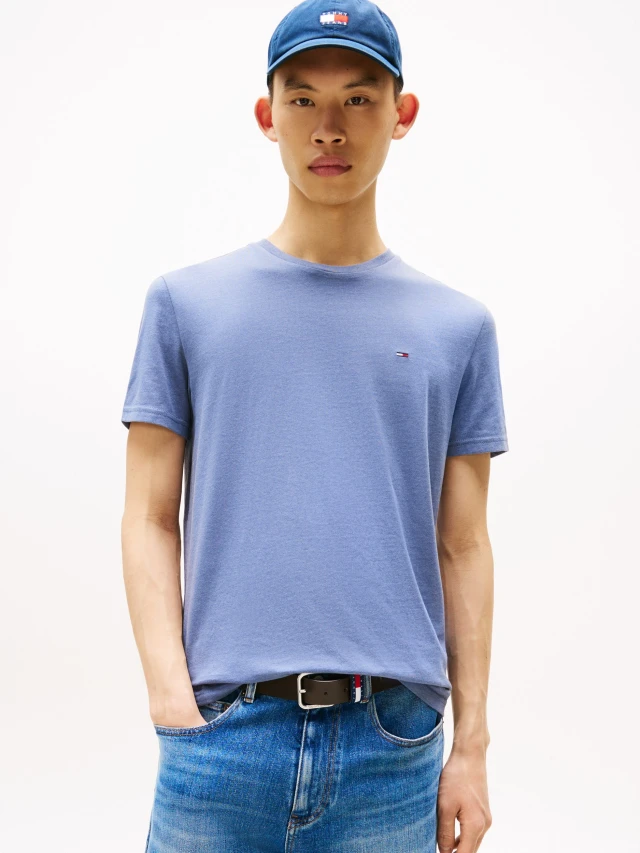 Tommy Hilfiger Tjm Xslim Jersey Tee Ανδρική Μπλούζα Μπλε