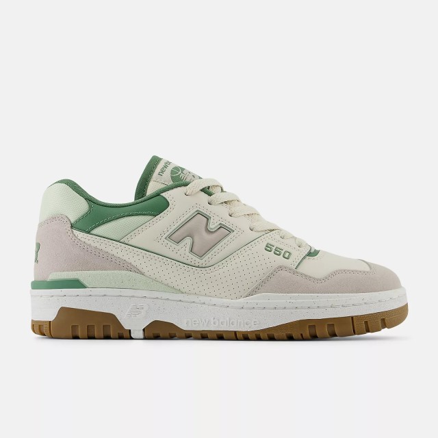 New Balance 550 Γυναικεία Sneakers Λευκά-Λαχανι