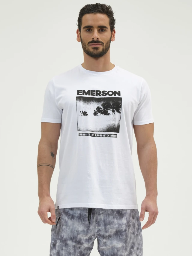 Emerson Ανδρικη Μπλουζα Λευκη