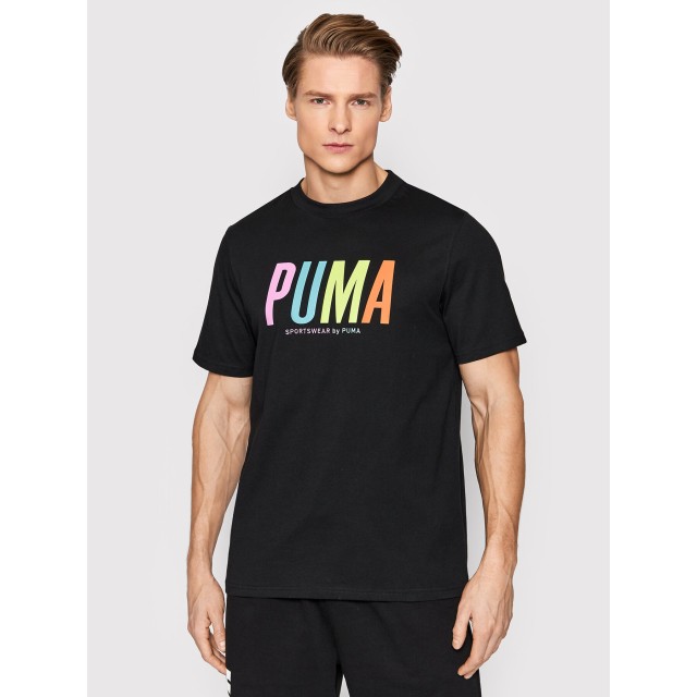 Puma Swxp Graphic Tee Ανδρικη Μπλουζα Μαυρη