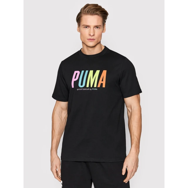 Puma Swxp Graphic Tee Ανδρικη Μπλουζα Μαυρη