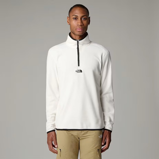 The North Face M GLACIER 1/4 EMBR Gardenia White Ανδρικο Fleece Λευκο