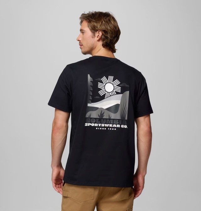 Columbia CSC™ Outdoor Back Graphic Tee Ανδρική Μπλούζα Μαύρη