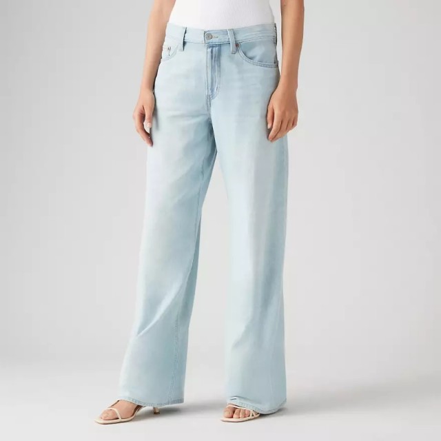 Levis Xl Straight Light Indigo - Flat Finish Γυναικειο Παντελονι Τζιν