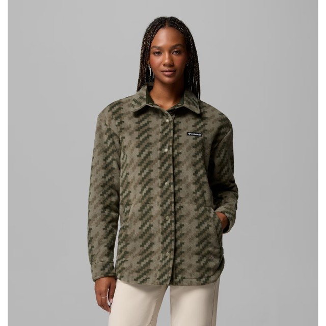 Columbia Benton Springs™ Shirt Jacket II Γυναικείο Πουκάμισο Μπουφάν Fleece Λαδί