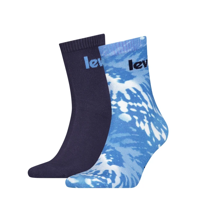 Levis Unisex Owl Tie Dye Short Cut 2P Καλτσεσ Μπλε